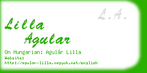 lilla agular business card
